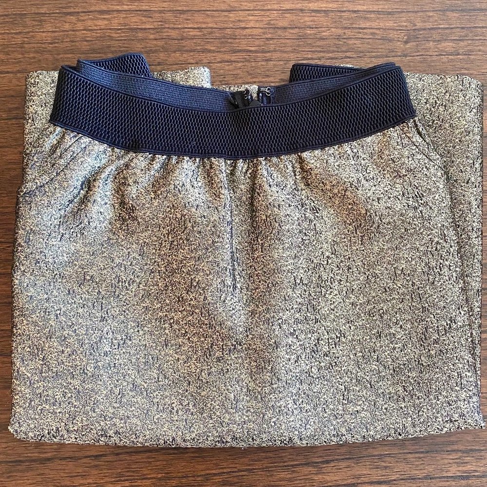 EUC Cynthia Rowley Metallic Sidewalk Skirt